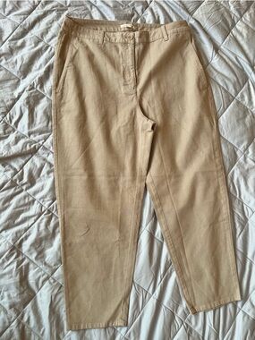 Eileen Fisher Women’s Organic Cotton Hemp Beige Pants